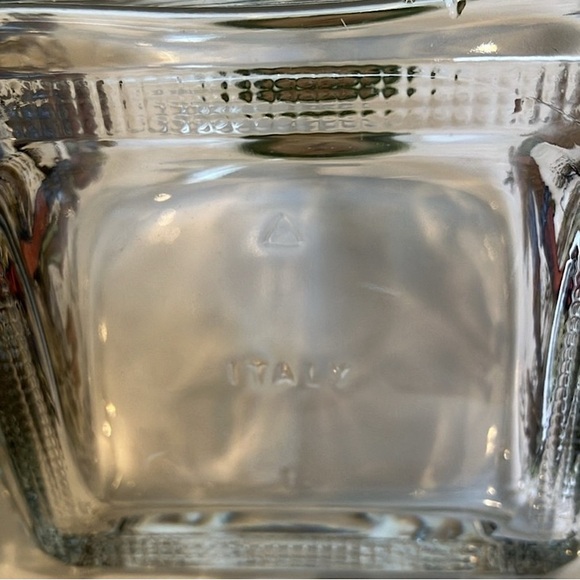 Vintage Italian glass carafe decanter bottle, hand painted, cork/glass stopper - Picture 10 of 10